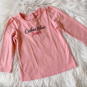 🌸4/$20🌸Calvin Klein Pink Longsleeves Tee 2T